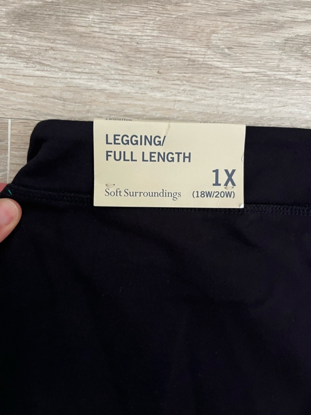 NWT Soft Surroundings Women’s Full Length Leggings Black - Size 1X - Picture 6 of 6